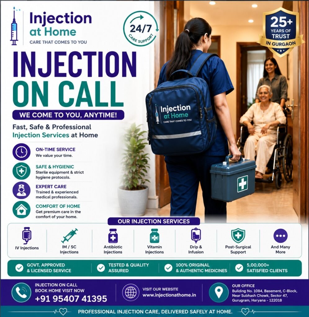 Professional Injection at Home Services in Gurugram